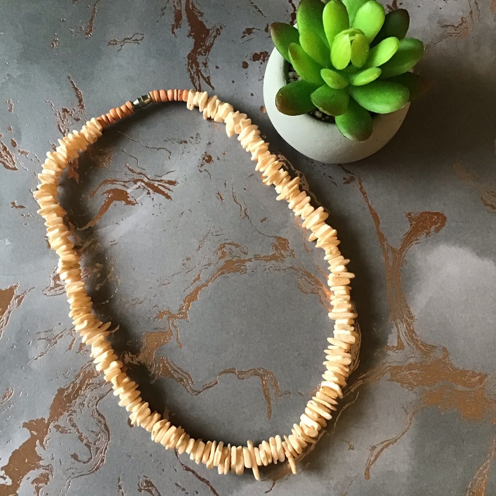 Rose Gold Puka Shell Choker Necklace